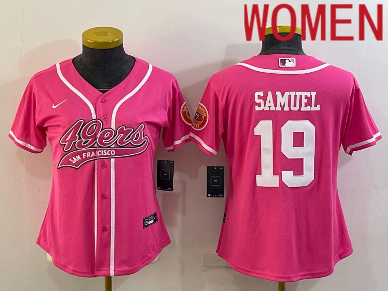 Women San Francisco 49ers #19 Samuel Pink 2022 Nike Co branded NFL Jerseys
